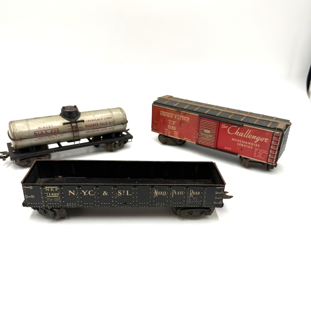 Lionel O Gauge Train Car Lot 3pc Multi 1941-1945 UNTESTED